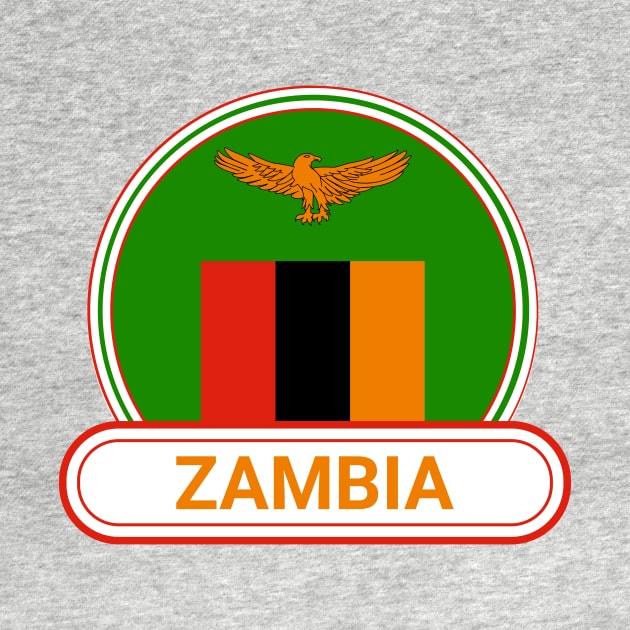 Zambia Country Badge - Zambia Flag by Yesteeyear